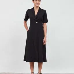 SALT ATTIRE V-Neck Cotton Wrap Dress-image-38