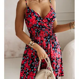 StyleCast x Revolte Floral Print Shoulder Straps Dress-picture-19