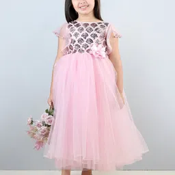 Toy Balloon kids Girls Embellished Net Fit & Flare Maxi Dress-picture-26