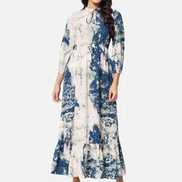 ALL WAYS YOU Abstract Printed Fit & Flare Maxi Dress-picture-16
