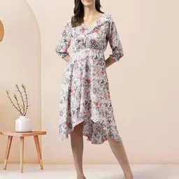 BAESD Floral Printed Fit & Flare Dress-picture-47