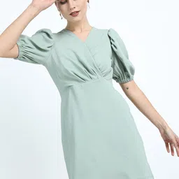 CHIC BY TOKYO TALKIES Green Sheath Mini Dress-picture-10