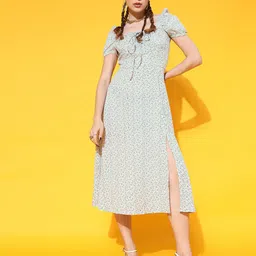 STREET 9 Women Grey Floral Dress-image-22