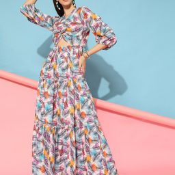 STREET 9 Women White Tropical Dress-picture-41