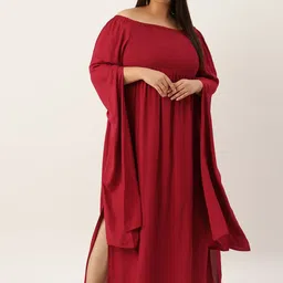 theRebelinme Women Plus Size Off-Shoulder A-Line Maxi Dress-picture-15