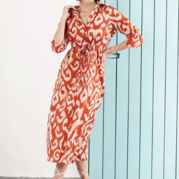 Boho By Athena Printed A-Line Midi Dress-picture-16