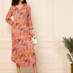 DEEBACO Floral Print A-Line Midi Dress-picture-36