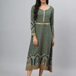 AURELIA Ethnic Motifs Print A-Line Midi Dress-picture-11