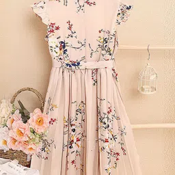 StyleCast Pink Girls Floral Printed Maxi Dress-image-65