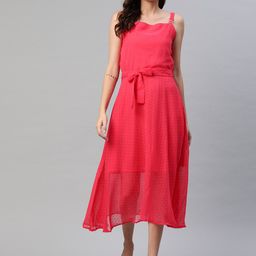 BAESD Self Design Shoulder Straps Tie-Ups Detail A-Line Dress-picture-24