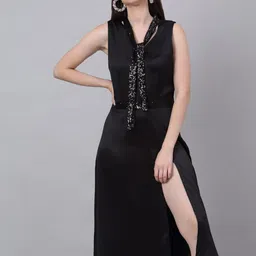 NEUDIS  Satin A-Line Midi Dress image 1