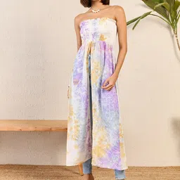 RARE Women Floral Print Maxi Dress image 1