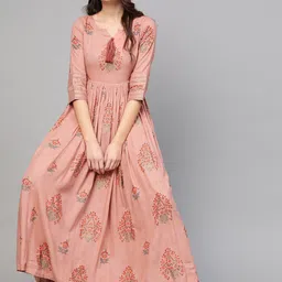 Idalia Ethnic Motifs Print Maxi Dress-image-59