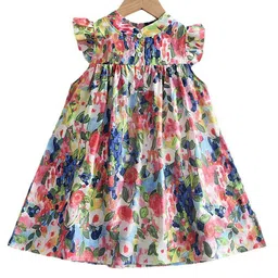 StyleCast x Revolte Girls Floral Print Flutter Sleeve Empire Dress-picture-35