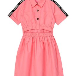 Budding Bees Girls Cotton Shirt Collar Cut-Outs Fit & Flare Dress-picture-26