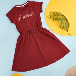 Pantaloons Junior Red Fit & Flare Dress-image-10