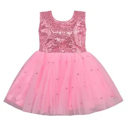 Wish Karo Girls Embellished Net Fit & Flare Dress-picture-16