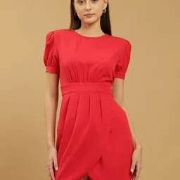 Beatnik Puff Sleeves A-Line Mini Dress-picture-15
