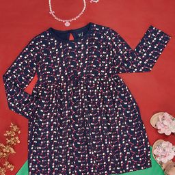 YU by Pantaloons Girls Floral Printed Pure Cotton Fit & Flare Dress-picture-25