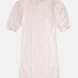 Pantaloons Junior Girls Pink Cotton A-Line Dress-picture-37