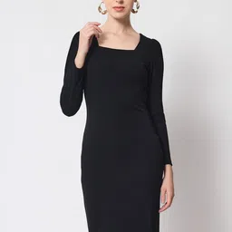 Chemistry Square Neck Puffed Sleeves Sheath Dress-picture-30