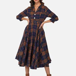 Beatnik Checked Midi Dress image 1