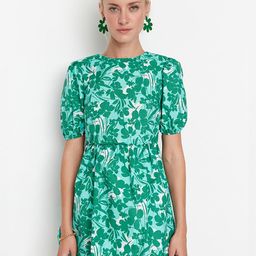 Trendyol Women Green Floral Printed Styled Back Dress-picture-41