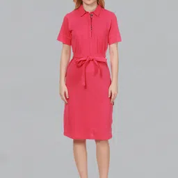 Dream of Glory Inc Shirt Collar Pure Cotton T-shirt Dress-image-88