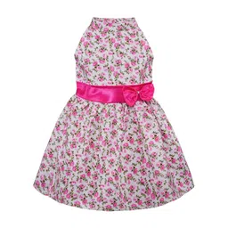 Wish Karo Girls Pink & White Printed Fit and Flare Dress-image-32
