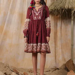 Nyaro Women  Printed Short  A-Line Dress-picture-15