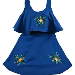 Wish Karo Sea Green Floral Dress-image-0