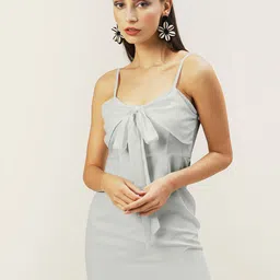 DressBerry Women Grey Sheath Mini Dress-image-54