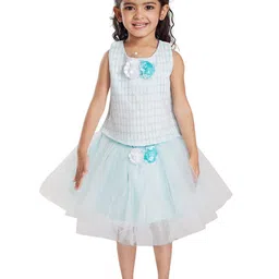 Peppermint Girls Self Design Embellished Drop-Waist Dress-picture-29
