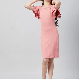 Athena Girl Pink Sheath Dress-image-7