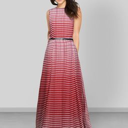 Dream Beauty Fashion Striped Georgette Maxi Fit & Flare Dress-picture-36