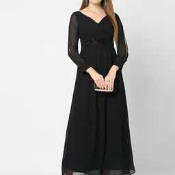 MISH Puff Sleeve Embellished  Maxi Dress-image-37