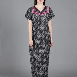 NIGHTSPREE Women Printed Maxi Nightdress-image-48