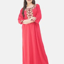 KOI SLEEPWEAR Women Peach-Coloured Printed Maxi Nightdress-image-27