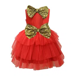 a.t.u.n. A T U N Red Layered Net Dress image 2