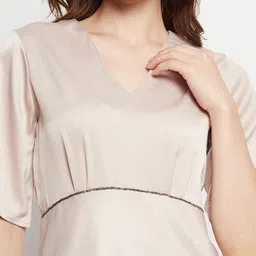 CAMLA V-Neck Flared Sleeves A-Line Midi Dress image 2