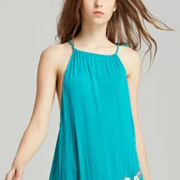 JC Collection Floral Embroidered A-Line Maxi Pure Cotton Nightdress With Gathers & Pleats image 5