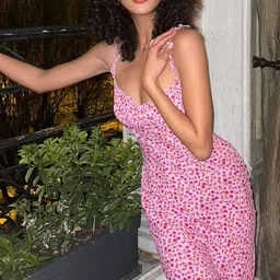 StyleCast Printed A-Line Midi Dress image 2