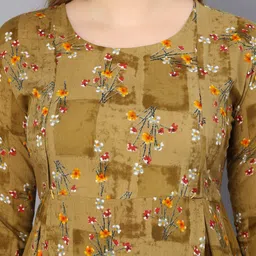 Vastralay Floral Print Maternity A-Line Midi Feeding Dress image 5