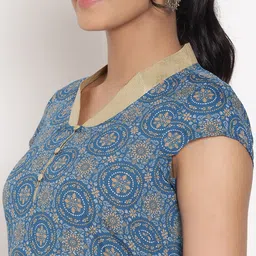 AURELIA Blue Ethnic Motifs Ethnic Maxi Dress image 2