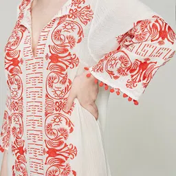 JC Collection Floral Printed Pure Cotton Maxi Dress image 4