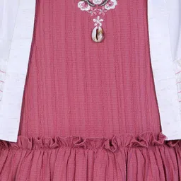 Peppermint Flounce Above Knee Round Neck A-Line Dress image 2