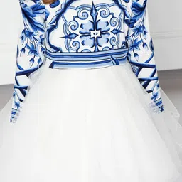 THE PONY & PEONY CO. Ethnic Motifs Printed Fit & Flare Dress image 3