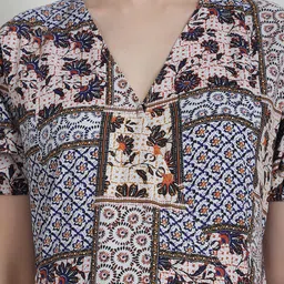 Secret Wish Print Puff Sleeve Maternity Midi Wrap Dress image 2