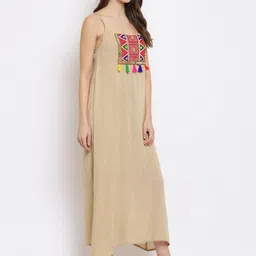 Mayra Embroidered A-Line Maxi Dress image 5