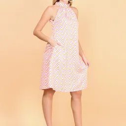 DESI WOMANIYA Chevron Printed A-Line Dress image 4